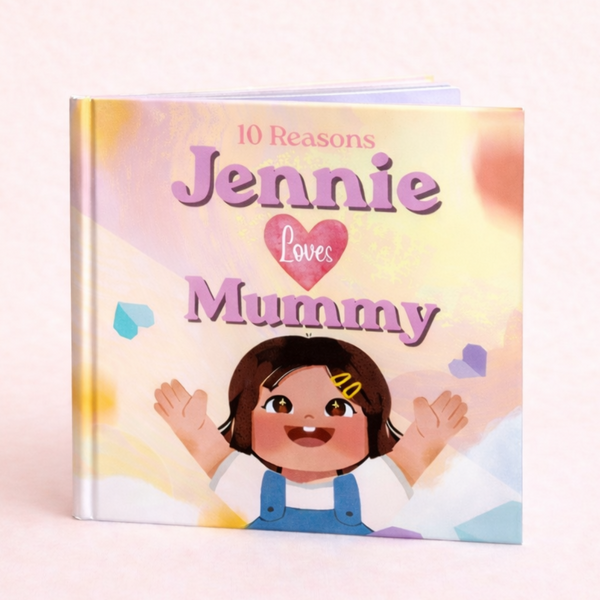 Personalised storybook for Mother’s Day from child to mother. Keepsake personalized gift in malaysia